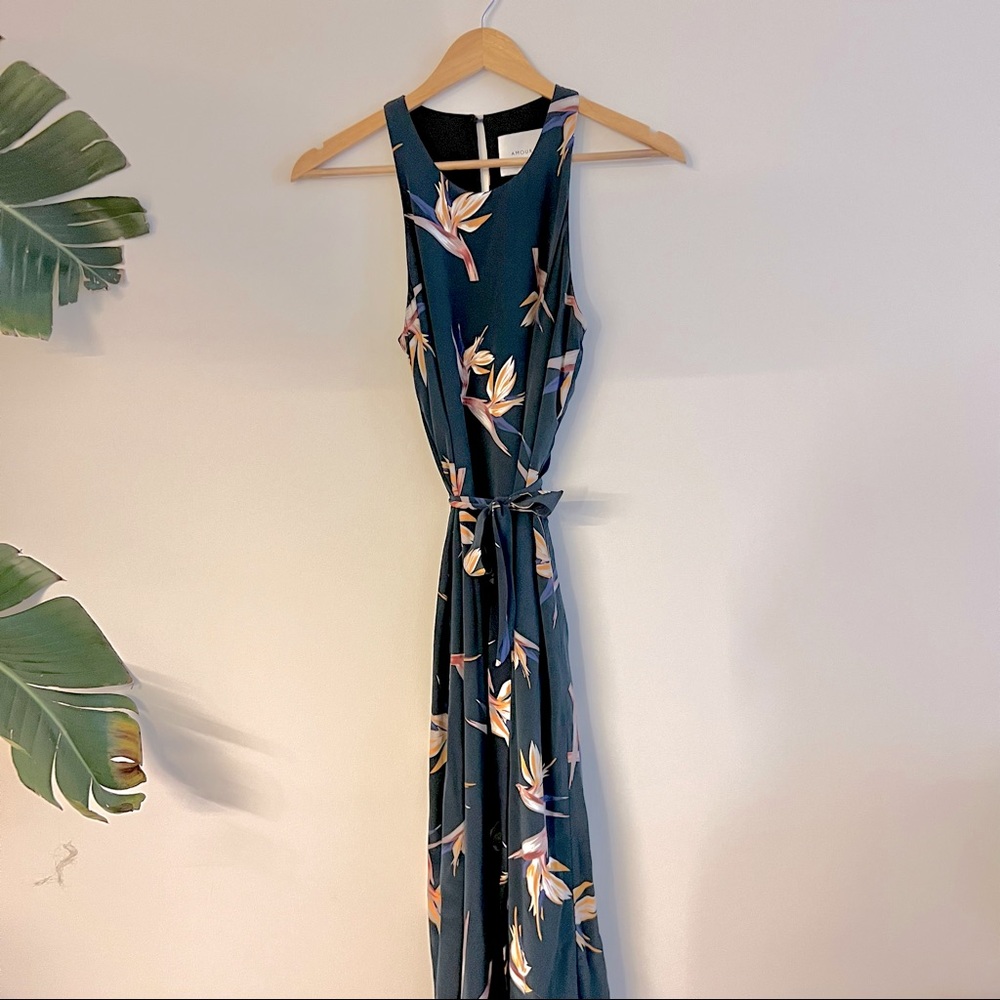 amour vert silk maxi - bird of paradise - XS